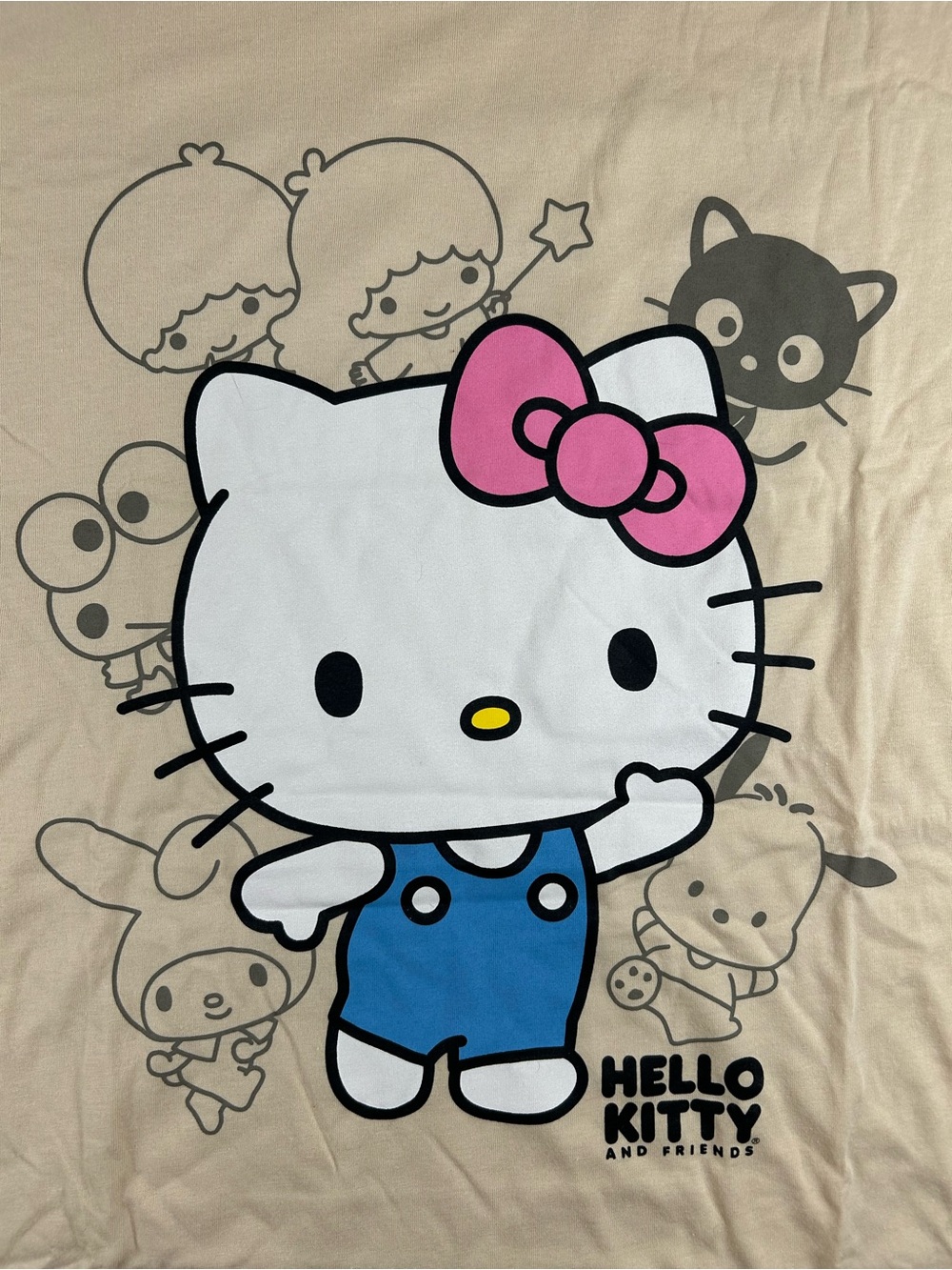 Hello Kitty Beige Graphic Kids Top